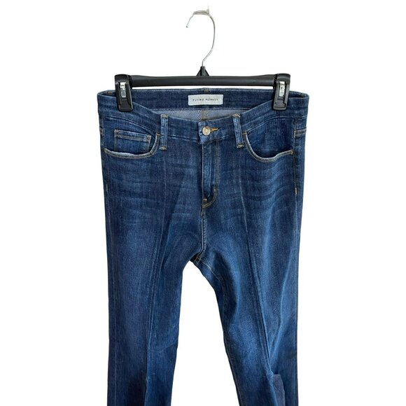 Flying Monkey Darker and Darker - High Rise Flare Jeans with Insert Panel Size 2 - Picture 9 of 9